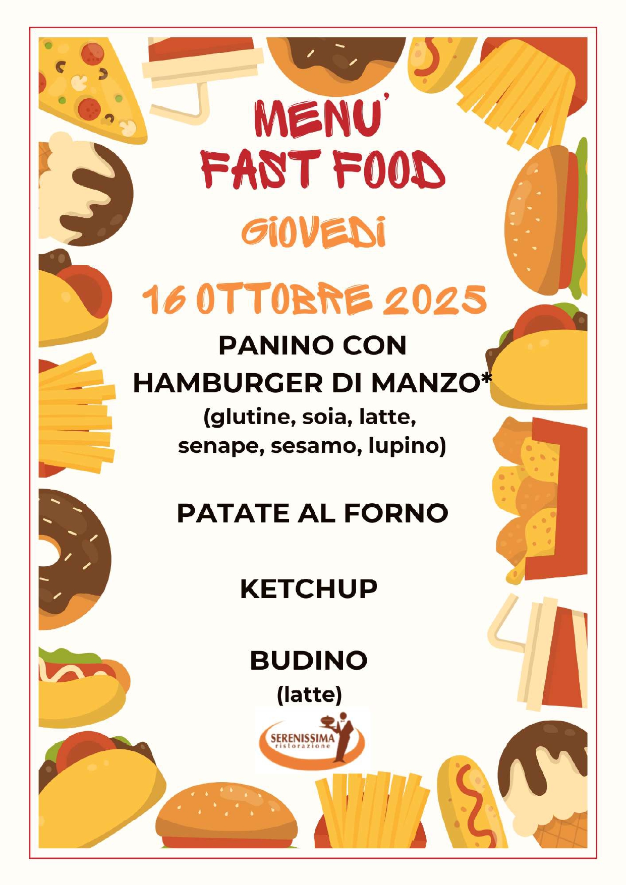 MENU  FAST FOOD