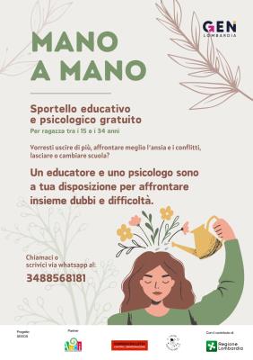 Mano a mano - Sportello educativo e psicologico gratuito foto 