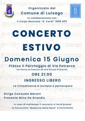 CONCERTO ESTIVO - DOMENICA 15 GIUGNO foto 