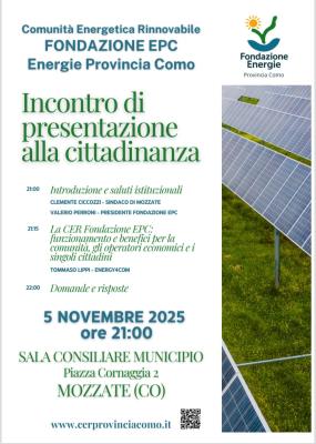 Incontro di presentazione Fondazione Energie Provincia Como foto