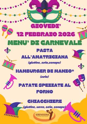 MENU  DI CARNEVALE -PRIMARIA LUISAGO foto 