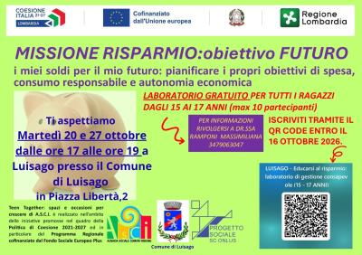 MISSIONE RISPARMIO: obiettivo FUTURO foto 