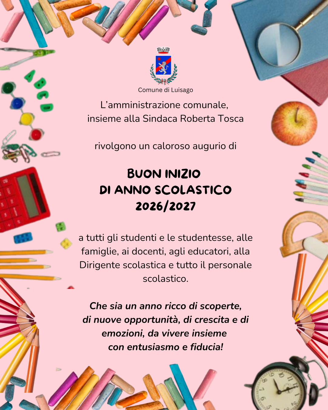 BUON INIZIO ANNO SCOLASTICO