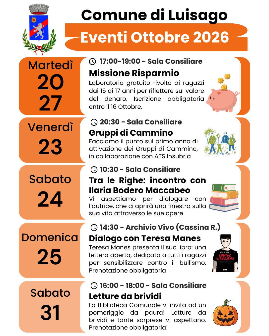 EVENTI CULTURALI OTTOBRE