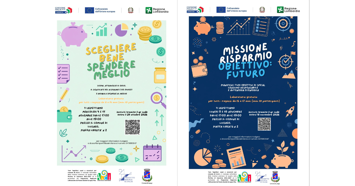 MISSIONE RISPARMIO: LABORATORI GRATUITI PER RAGAZZI
